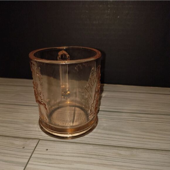 VTG Pink Glass Mug Humpty Dumpty Tom Piper's Son Coffee Cup Nursery Rhymes Tiara - Picture 7 of 8